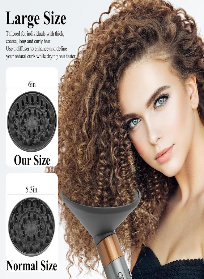 SWAZVAC Hair Diffuser Curl Attachment for Dyson Airwrap, HS01 HS05 Models, Wave Mode,Grey - Image 2