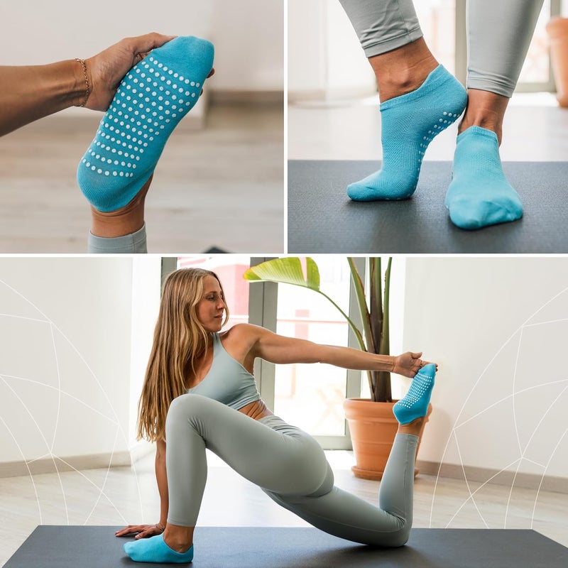 Cyber Womens 3 Pack Grip Socks Grip Socks- multi color - Image 5