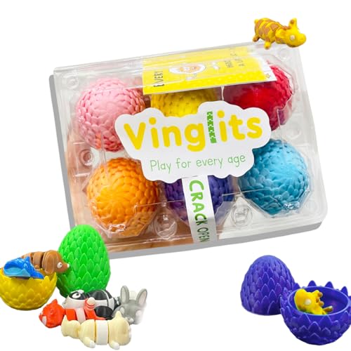 WOL 3D 3D Printed Mystery Egg (Pack of 2) Filled with Surprise Vinglit Toy Inside – Unique Gift for Kids – Fun, Colorful, and Reusable. Pack of 2 Mystery Eggs and 2 Free Vinglit Toys. - Image 1