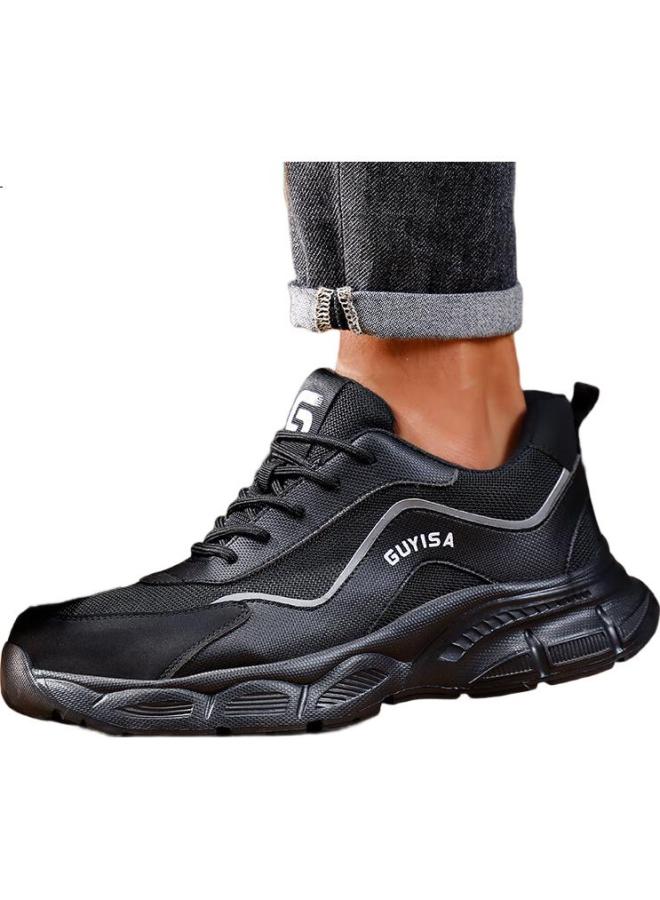 GUYISA Men'S Steel Toe Safety Shoes Anti-Smashing Anti-Piercing Ultra-Light Breathable Soft Bottom Safety Work Site Functional Shoes F076 42 - Image 1