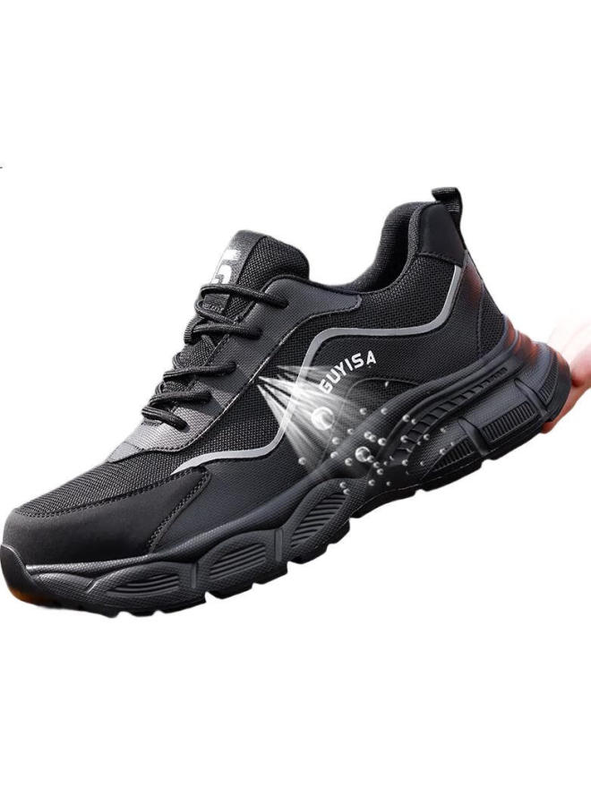 GUYISA Men'S Steel Toe Safety Shoes Anti-Smashing Anti-Piercing Ultra-Light Breathable Soft Bottom Safety Work Site Functional Shoes F076 42 - Image 2