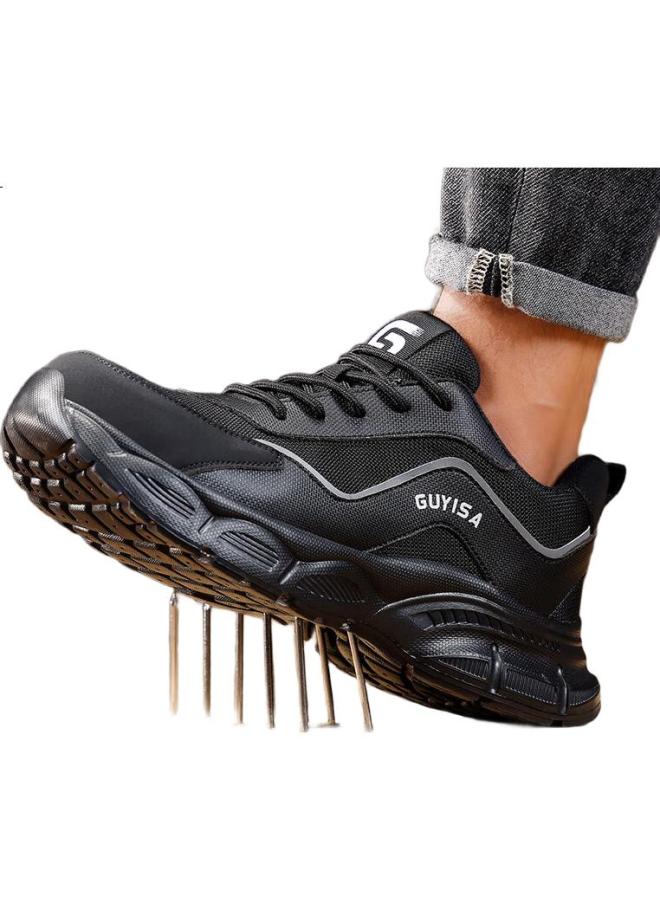 GUYISA Men'S Steel Toe Safety Shoes Anti-Smashing Anti-Piercing Ultra-Light Breathable Soft Bottom Safety Work Site Functional Shoes F076 42 - Image 3