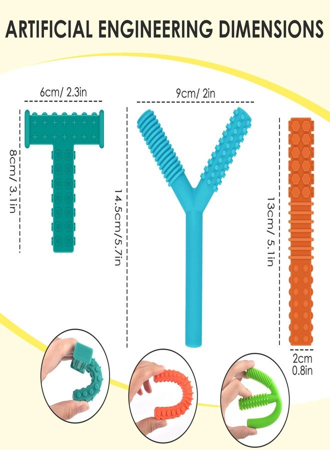 ERKOON 5 Pack Sensory Chew Toys for Autistic Children, Silicone Chewy Tubes Teething Tubes for Autism, ADHD, SPD, Chewies with Special Needs, Oral Motor Chewy Tool for Sensory Kids - Image 3