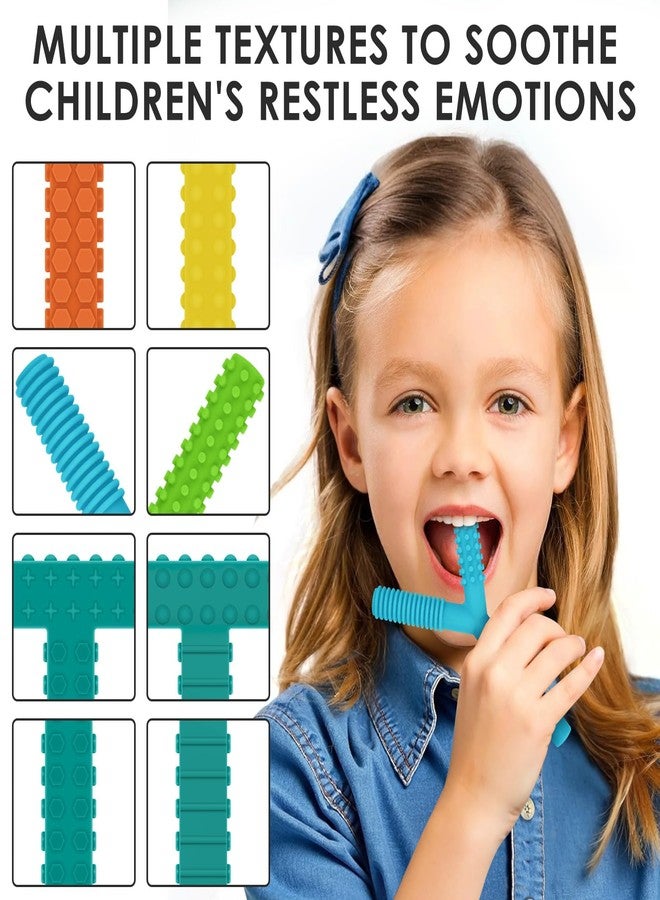 ERKOON 5 Pack Sensory Chew Toys for Autistic Children, Silicone Chewy Tubes Teething Tubes for Autism, ADHD, SPD, Chewies with Special Needs, Oral Motor Chewy Tool for Sensory Kids - Image 5