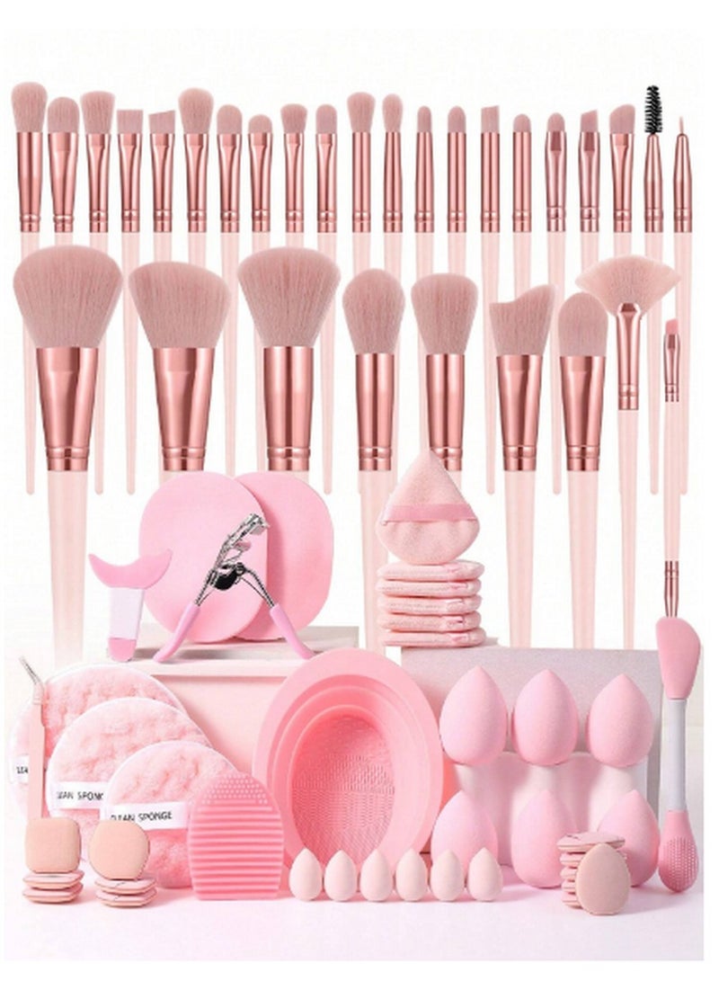 Generic 71-Piece Professional Makeup Brush & Sponge Set – Complete Beauty Kit for Flawless Application  - Image 1