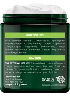 NEW YORK BIOLOGY THE ULTIMATE COSMECEUTICALS New York Biology 97.5% Korean Snail Mucin Moisturizer - Face Cream 4 Fl Oz - 100 g - Face Moisturizer for Dry Skin - Skin Care Moisturizing and Hydrating Facial Moisturizer  - Image 3