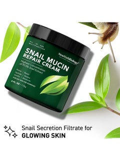 NEW YORK BIOLOGY THE ULTIMATE COSMECEUTICALS New York Biology 97.5% Korean Snail Mucin Moisturizer - Face Cream 4 Fl Oz - 100 g - Face Moisturizer for Dry Skin - Skin Care Moisturizing and Hydrating Facial Moisturizer  - Image 5