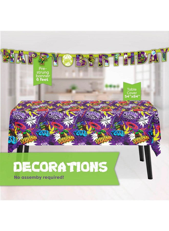 Unique Ninja Turtle Party Decorations | Ninja Turtle Birthday Decorations | Teenage Mutant Ninja Turtles Party Supplies | TMNT | Serves 16 Guests | Officially Licensed, Green - Image 3