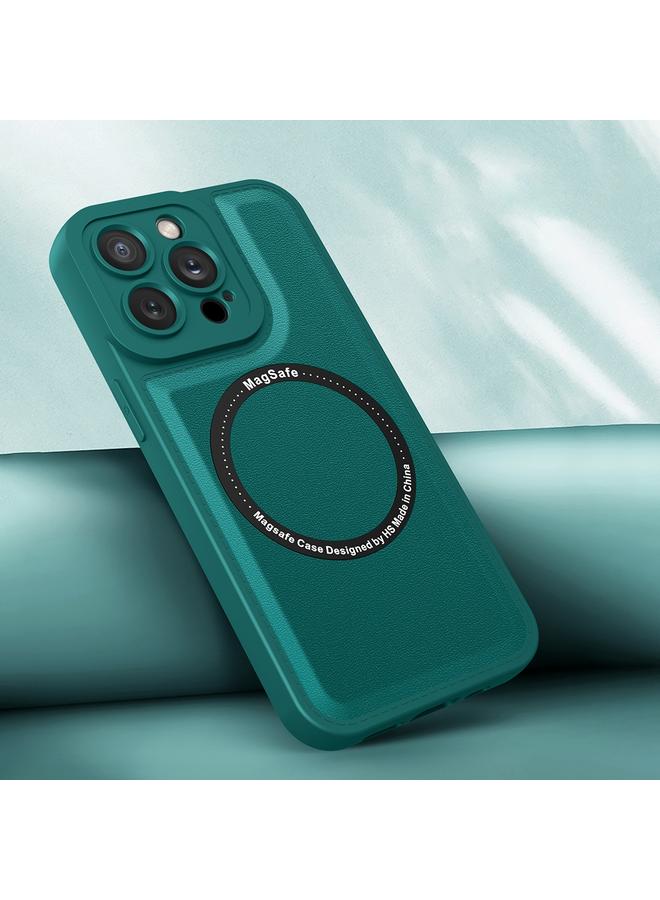 زبون جراب هاتف ماجسيف المغناطيسي المصنوع من الجلد العادي لهاتف آيفون 11 - Image 1