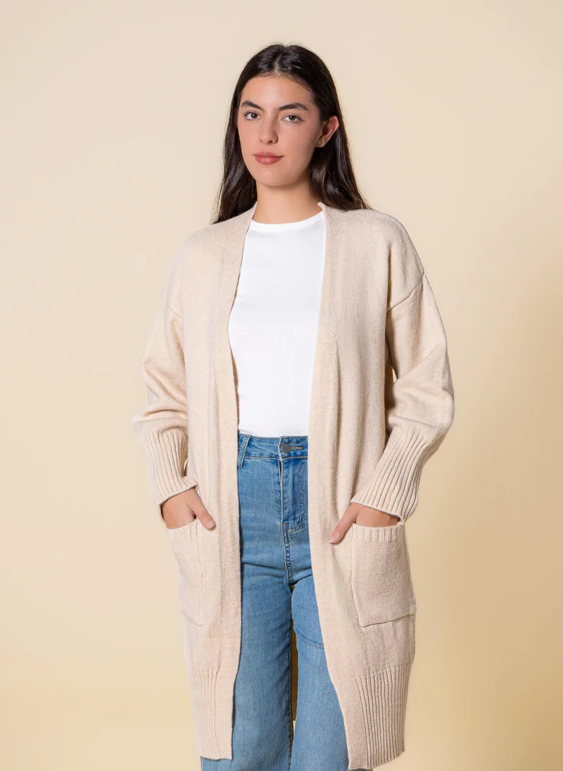 SHAPES LONG KNITTED CARDIGAN