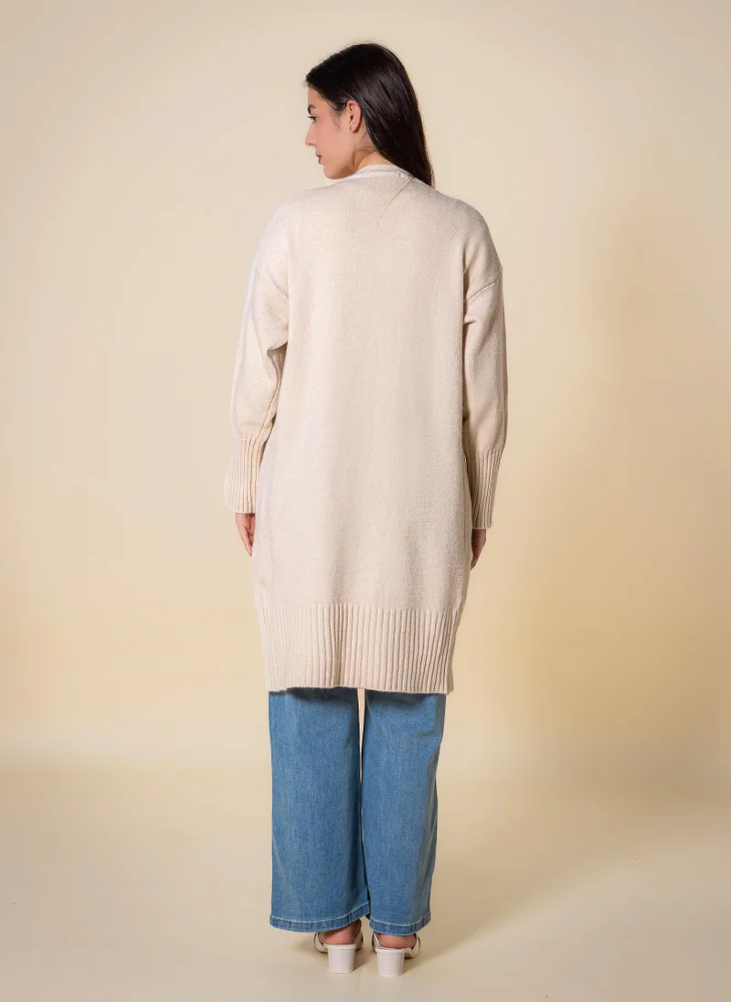 SHAPES LONG KNITTED CARDIGAN