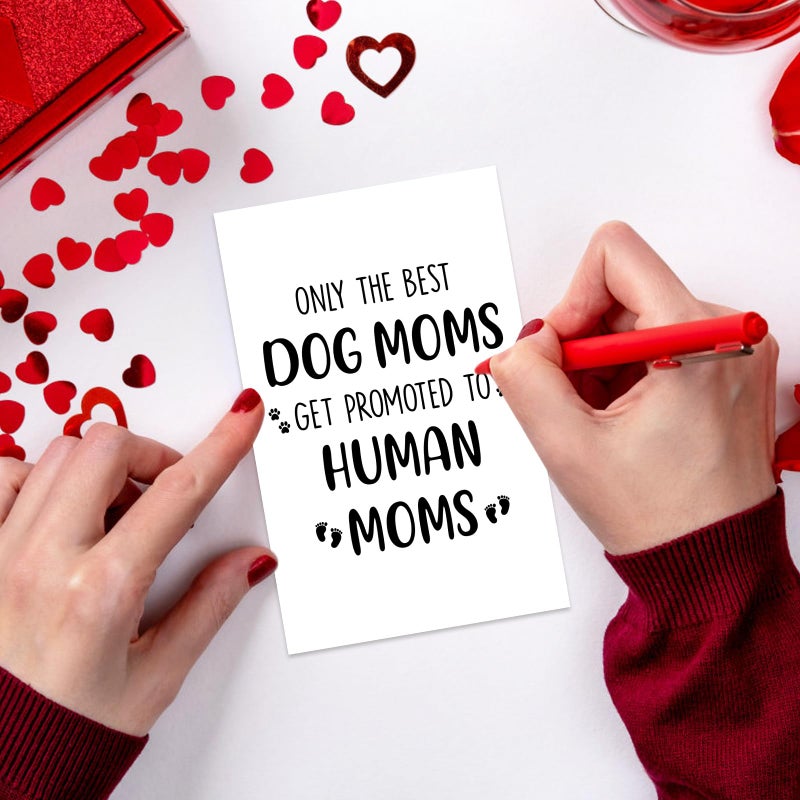 Ithmahco New Mom Gifts for Pregnant Women, First Mothers Day Card, Funny Dog Mom Card Pregnancy Gift for Expecting Moms, Mother to be Gift for First Time Moms, Congrats on Pregnancy Present for Wife Friend Sister - Image 4