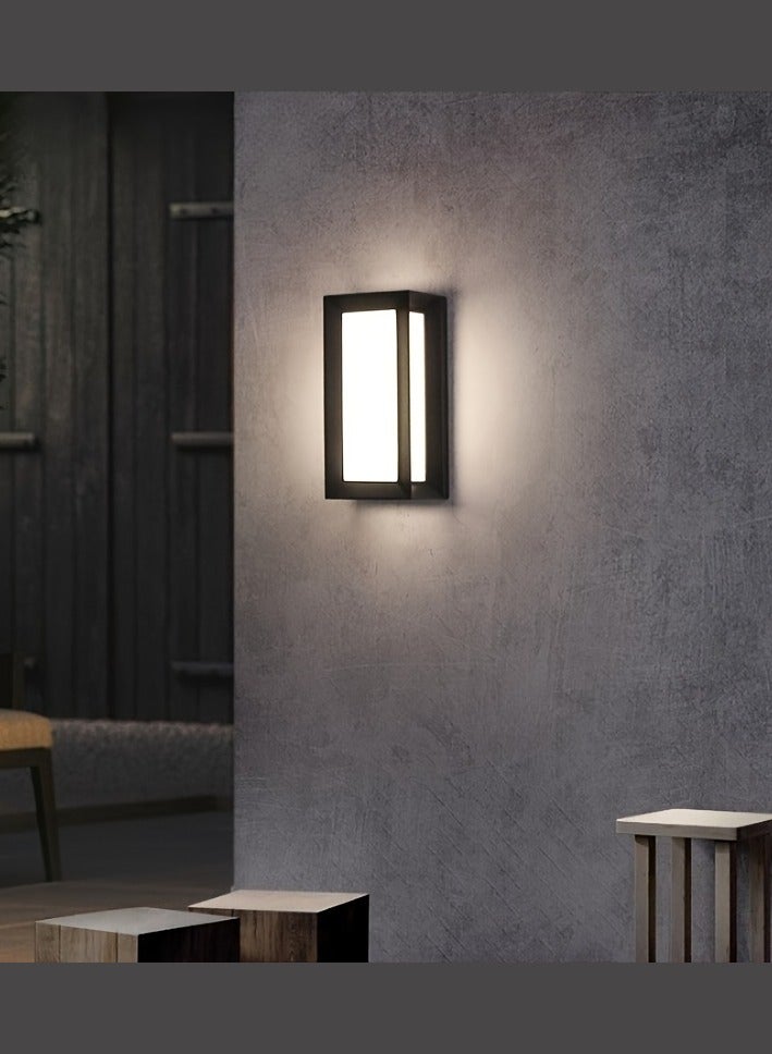 Vmax Modern LED Outdoor Wall Light, 18W Waterproof Exterior Wall Lamp with 3 Color Modes (3000K/4000K/6500K) | IP65 Weather Resistant, Rustproof, Bright 1920LM Wall Sconce for Porch, Garden, Garage & Home - Image 4