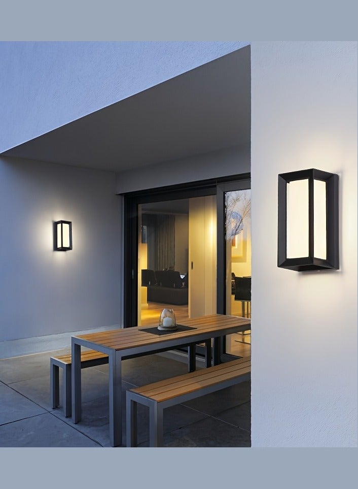 Vmax Modern LED Outdoor Wall Light, 18W Waterproof Exterior Wall Lamp with 3 Color Modes (3000K/4000K/6500K) | IP65 Weather Resistant, Rustproof, Bright 1920LM Wall Sconce for Porch, Garden, Garage & Home - Image 2