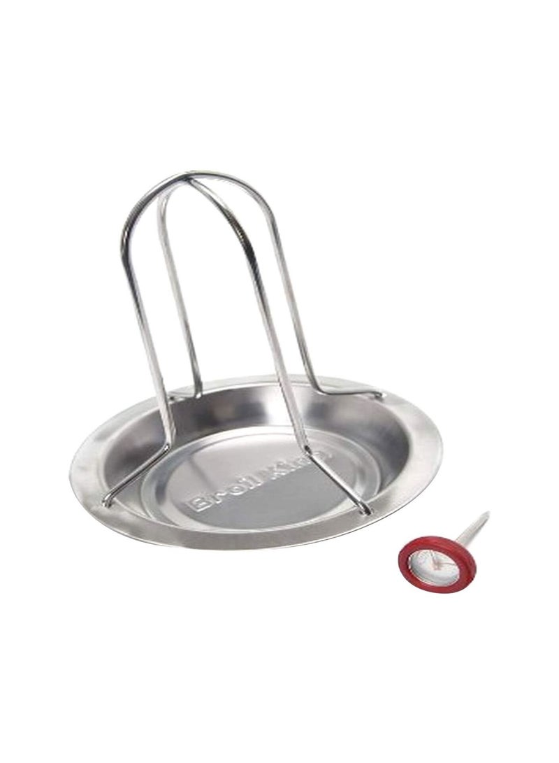 Broil King Bbq Chicken Roaster With Thermometer Silver