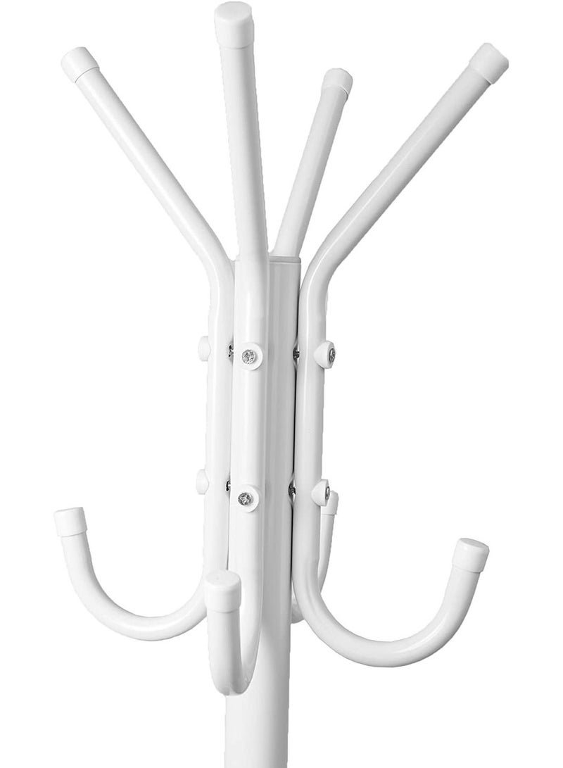 DubaiGallery Coat Stands Coat Racks Large Hanger with Shoe Rack Standing Metal Coat Rack Hat Hanger 6 Hook Space Saving Umbrella Tree Stand Multi-Purpose Coat Umbrella Stand hat Shoe Rack Metal - Image 4