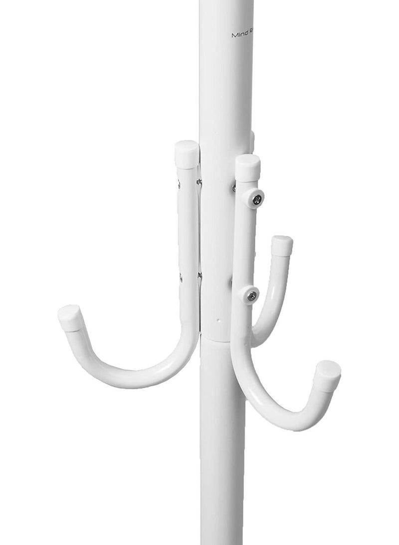 DubaiGallery Coat Stands Coat Racks Large Hanger with Shoe Rack Standing Metal Coat Rack Hat Hanger 6 Hook Space Saving Umbrella Tree Stand Multi-Purpose Coat Umbrella Stand hat Shoe Rack Metal - Image 5