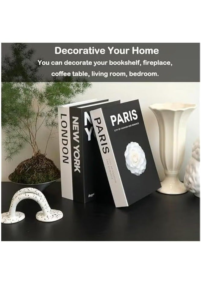 Hoasis Decorative Books for Home Decor, Set of 3 Stylish Fake Books Decor Aesthetic,for Coffee Table Decor, Living Room, Table, Shelf Decor, Modern Hardcover Stacked Display Books - Image 3
