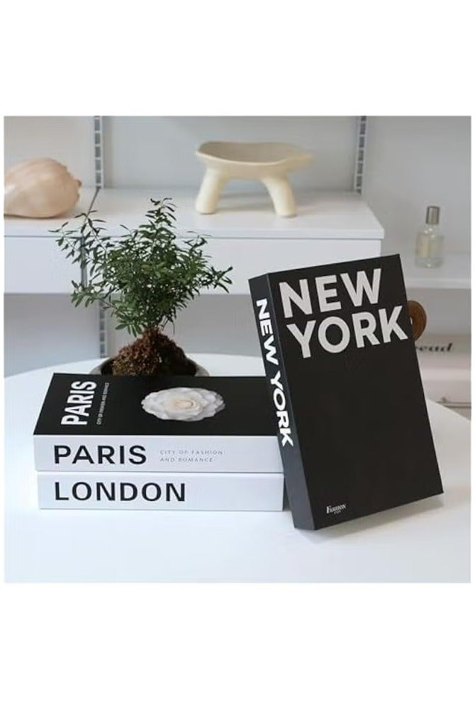 Hoasis Decorative Books for Home Decor, Set of 3 Stylish Fake Books Decor Aesthetic,for Coffee Table Decor, Living Room, Table, Shelf Decor, Modern Hardcover Stacked Display Books - Image 4