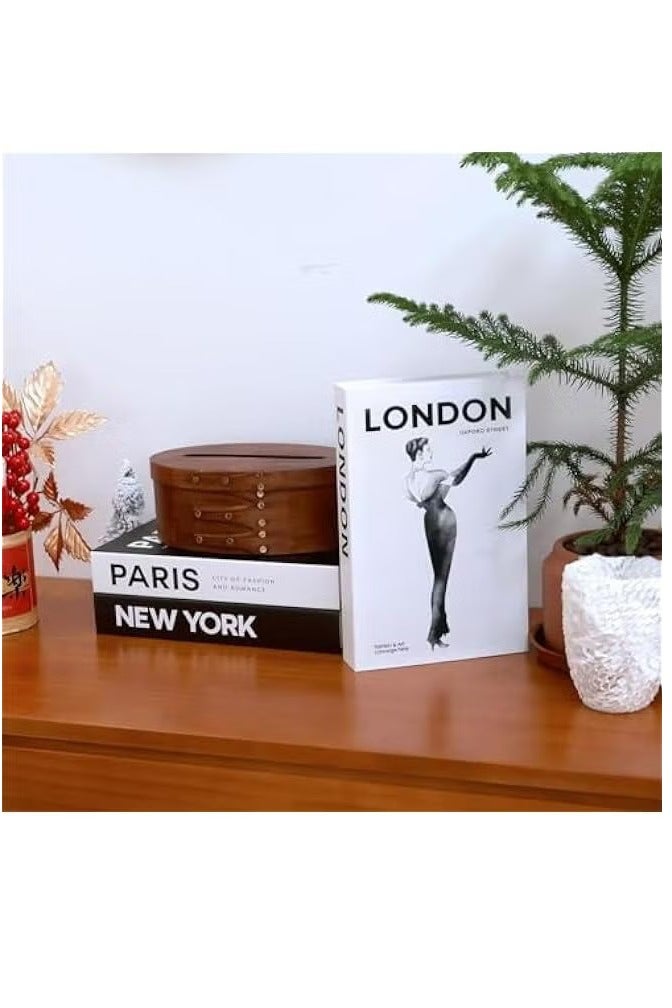 Hoasis Decorative Books for Home Decor, Set of 3 Stylish Fake Books Decor Aesthetic,for Coffee Table Decor, Living Room, Table, Shelf Decor, Modern Hardcover Stacked Display Books - Image 5