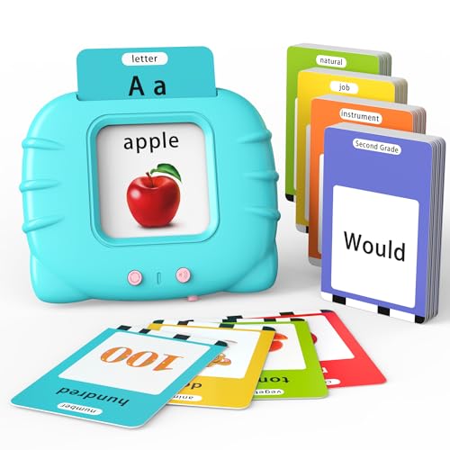 Lapare Talking Flash Cards Toys for Toddlers 2 3 4 5 6 Learn ABC Letters Numbers 0100PhrasesObjects Adjectives and More Dolch Sight Words 280 Cards with 560 WordsPhrases - Image 1