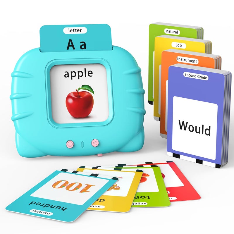Lapare Talking Flash Cards Toys for Toddlers 2 3 4 5 6 Learn ABC Letters Numbers 0100PhrasesObjects Adjectives and More Dolch Sight Words 280 Cards with 560 WordsPhrases - Image 2