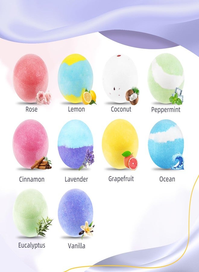 TranquilBliss Bath Bombs for Women, 50 PCS Set with 10 Rich Scents, Natural Bubble Bathbombs, Dry Skin Moisturizing, Present for Christmas, Mother’s Day, Birthday, for Mom, Wife, Her, Girls - Image 2