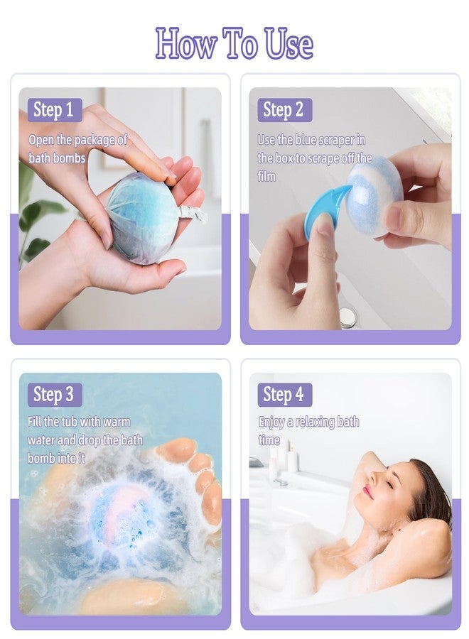 TranquilBliss Bath Bombs for Women, 50 PCS Set with 10 Rich Scents, Natural Bubble Bathbombs, Dry Skin Moisturizing, Present for Christmas, Mother’s Day, Birthday, for Mom, Wife, Her, Girls - Image 5