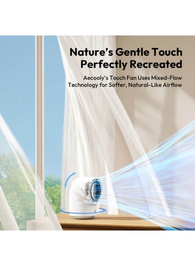 أيكولي مروحة طاولة Aecooly CHIC عالية السرعة قابلة لإعادة الشحن مع 100 سرعة وشاشة LED وبطارية 8000 مللي أمبير - Image 2