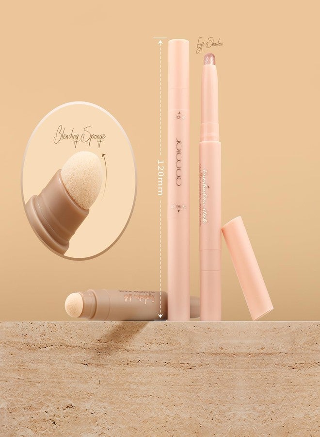 docolor Eyeshadow Stick, 2Pcs Cream Eye Shadow Sticks Brightener Eyeshadow Pencil Crayon Highlighter Eye Makeup Shadow Stick Sets with Crease-proof Formula Long Lasting Waterproof Eye Shadow Make Up - Image 5