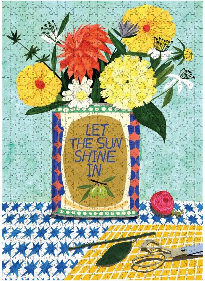 Let the Sun Shine In 1,000-Piece Puzzle: (Flow) for Adults Families Picture Quote Mindfulness Game Gift Jigsaw 26 3/8” x 18 7/8”  - Image 2