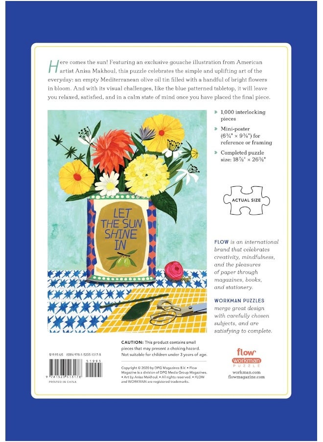 Let the Sun Shine In 1,000-Piece Puzzle: (Flow) for Adults Families Picture Quote Mindfulness Game Gift Jigsaw 26 3/8” x 18 7/8”  - Image 3