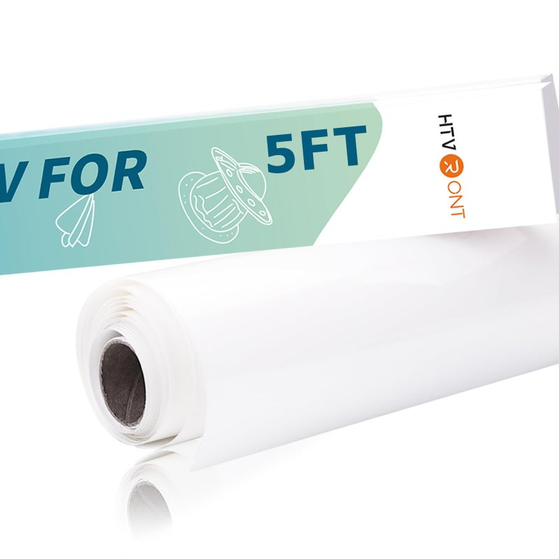 HTVRONT Clear Sublimation HTV Matte 12 X 5FT Upgraded Sublimation Vinyl Wash Durable Clear Dye Sub HTV for LightColored Cotton Fabric