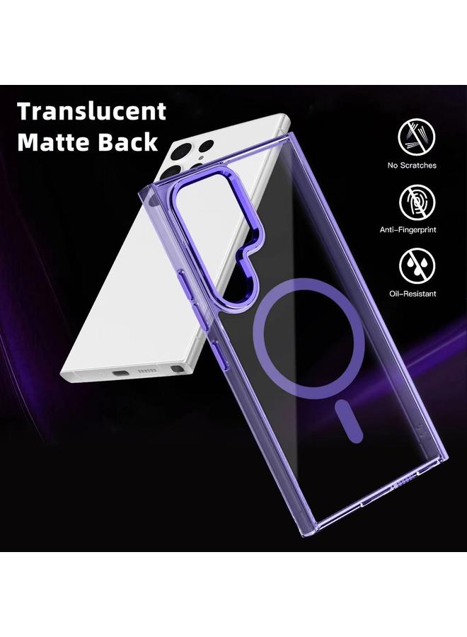 S-TOP Case For Samsung Galaxy S24 Ultra 5G Ice Color Magnetic Series TPU Hybrid Acrylic Magsafe Phone Case - Image 4