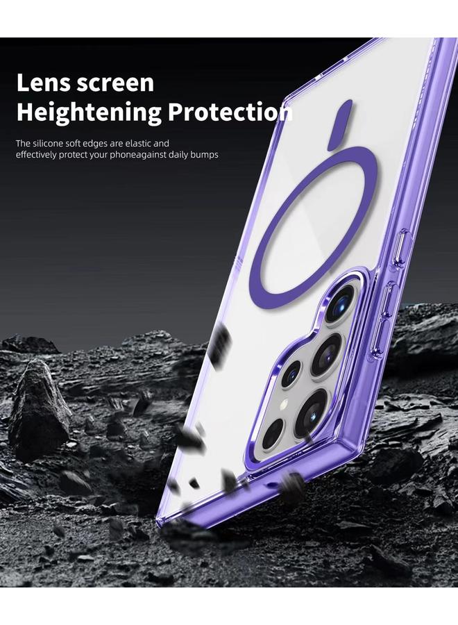 S-TOP Case For Samsung Galaxy S24 Ultra 5G Ice Color Magnetic Series TPU Hybrid Acrylic Magsafe Phone Case - Image 5
