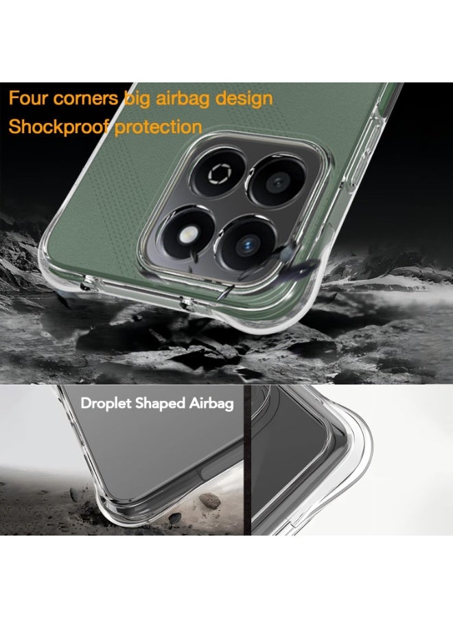 قضية لشرف X7c 4G / 5G واضحة TPU أربع زوايا غطاء الحماية العسكرية الشفافة الناعمة - Image 5