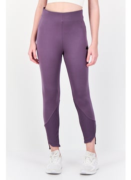 Adidas Women Full-Length Style Brand Logo leggings, Purple  - Image 1