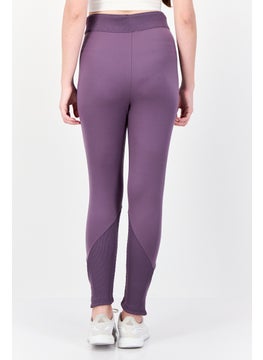 Adidas Women Full-Length Style Brand Logo leggings, Purple  - Image 2