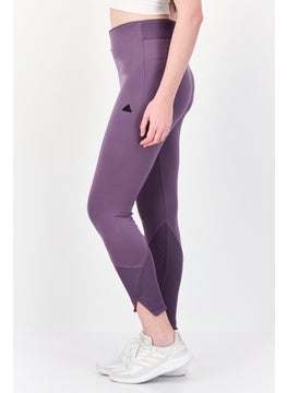 Adidas Women Full-Length Style Brand Logo leggings, Purple  - Image 3