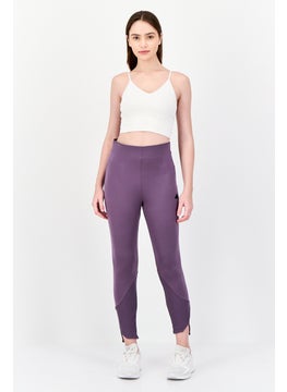 Adidas Women Full-Length Style Brand Logo leggings, Purple  - Image 4