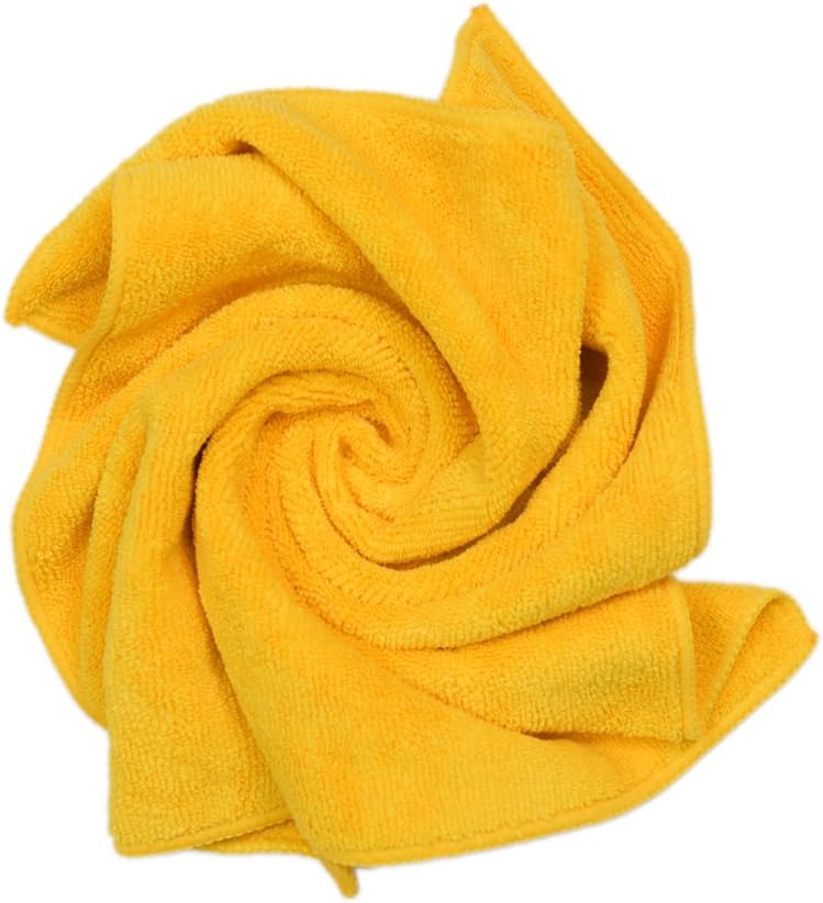 CARCAREZ Premium Microfiber Detailing Towels, 340 GSM Lint Free Car Buffing Waxing Polishing Drying Towel, 16x16 inch, Pack of 6 (Yellow) - Image 2
