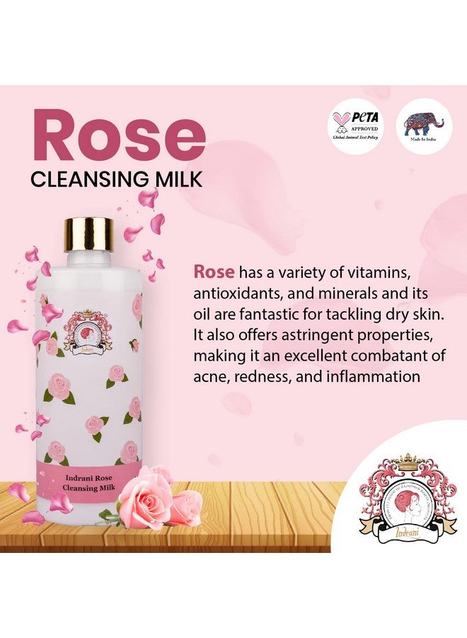 Indrani Cosmetics حليب تنظيف إندرانى روز 500 مل - Image 3