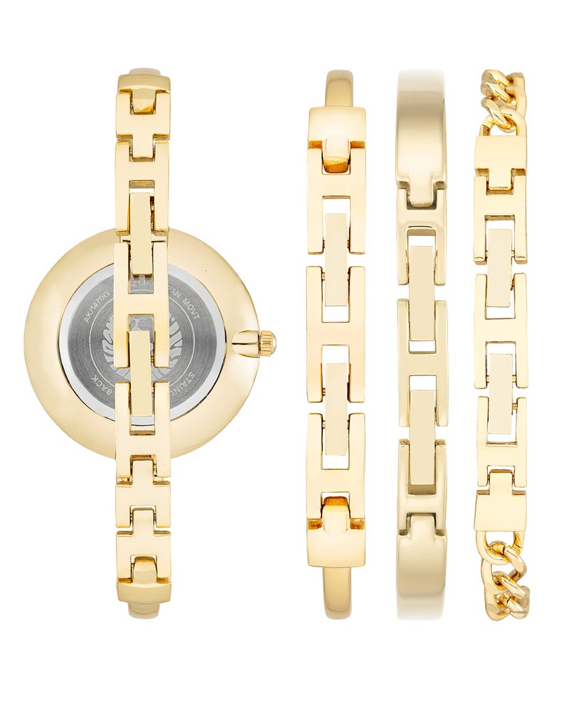 Anne Klein Women's Bangle Watch and Bracelet Set, AK/1470 - Image 3