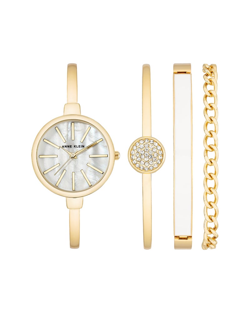 Anne Klein Women's Bangle Watch and Bracelet Set, AK/1470 - Image 1