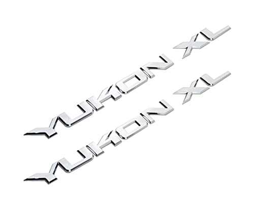 Aimoll 2X Yukon XL Liftgate/Door Letter Nameplate Emblem SUV HD Badge Sport Replacement for Yukon (Chrome) - Image 1
