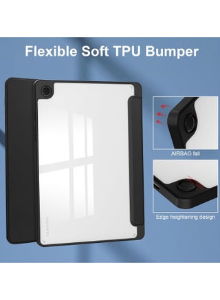 Hybrid Slim Case with Pen Holder for Samsung Galaxy Tab A9 Plus 11 Inch 2023 Model (SM-X210/X216/X218) Clear Transparent Back Shell Auto Wake/Sleep, Black - view 5