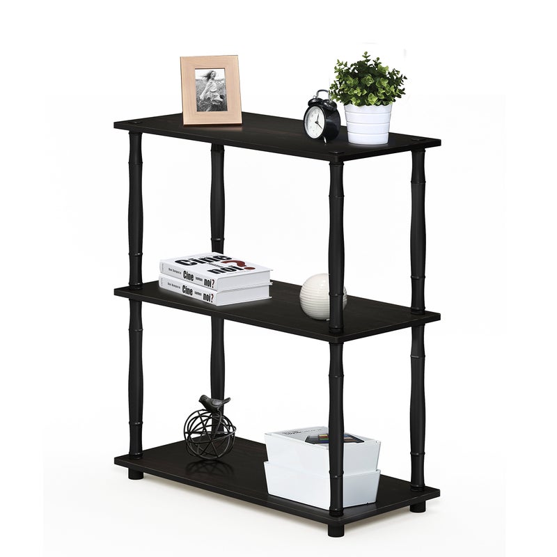 Furinno TurnNTube 3Tier Compact Multipurpose Shelf Display Rack with Classic Tube EspressoBlack