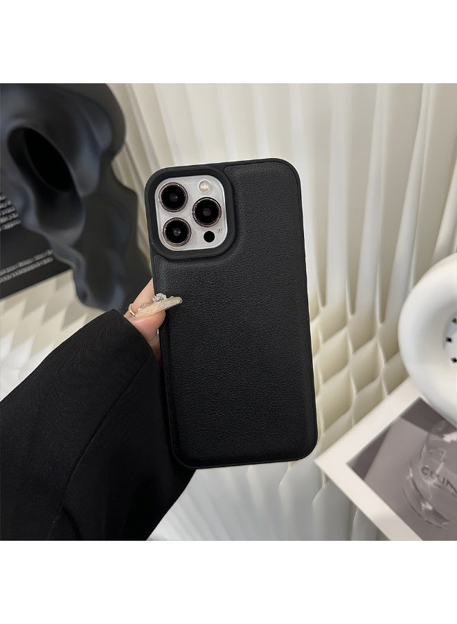 NIBEMINENT Simplified Black Lychee Pattern Protective TPU Case Cover For iPhone 17 Pro Max - Image 2