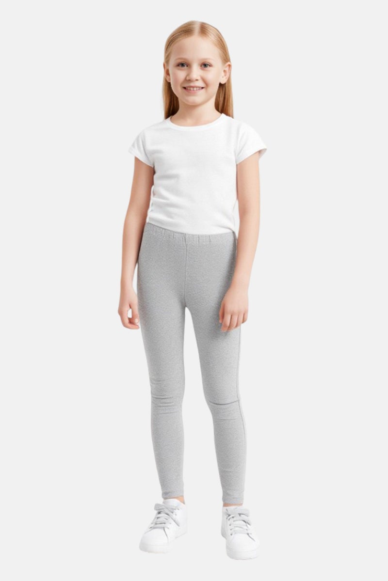 GAP Kids Girl Heather Pull On Leggings, Grey Heather - Image 1