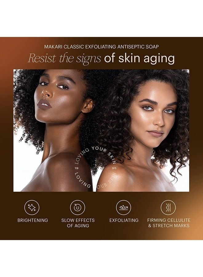 Makari Classic Exfoliating Antiseptic Soap (7oz) | Helps Revitalize Skin | Promotes Even Skin Tone | Detoxifies and Removes Impurities | For Dry, Oily, Normal, Maturing, and Combination Skin Types - Image 3